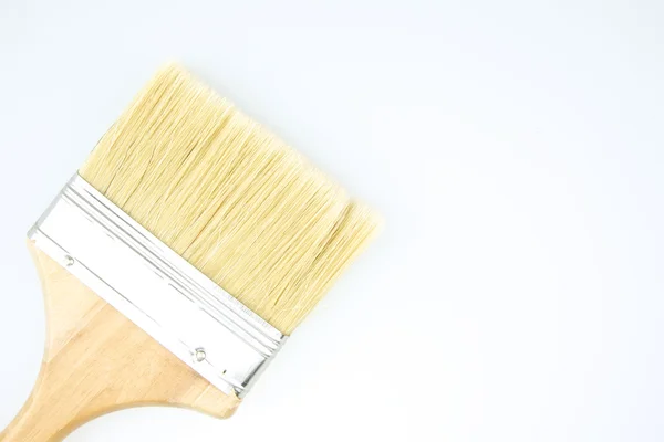 Brown paintbrush on corner — Stock Photo, Image