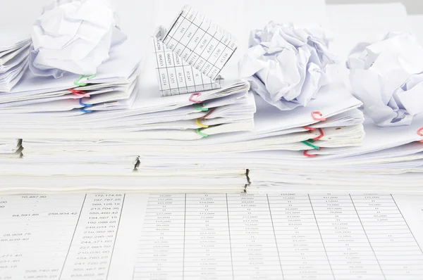 Step of paperwork have bankruptcy of house and paper ball — Stock Photo, Image