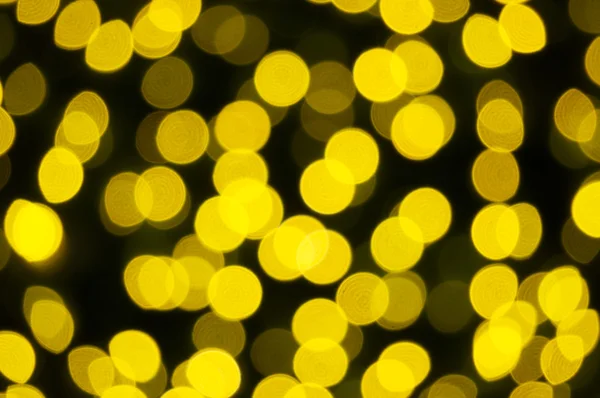 Defocused of glitter or yellow bokeh — Stock Photo, Image