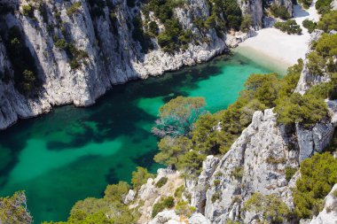 Calanques d'En Cassis Provence yakınındaki Vau