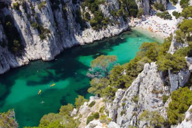 Calanques d'En Cassis Provence yakınındaki Vau