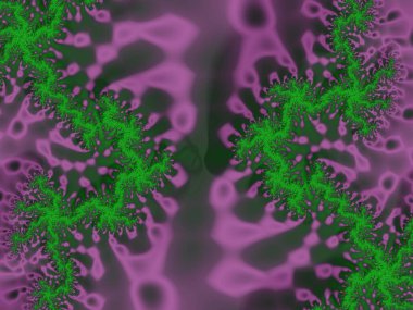 Mükemmel şekil ve renklere sahip fraktal oluşturulmuş görüntü