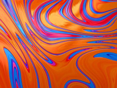 Mükemmel şekil ve renklere sahip fraktal oluşturulmuş görüntü