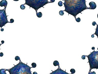 Mükemmel şekil ve renklere sahip fraktal oluşturulmuş görüntü