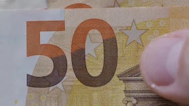 50 avroluk banknotun bir parçası..