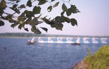 Blue water with waves flowing