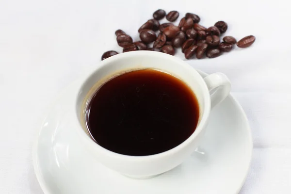 Taza de café y frijoles — Foto de Stock