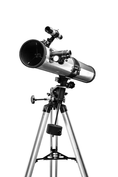 Nowoczesny teleskop na białym tle — Zdjęcie stockowe