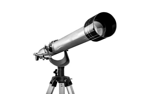 Moderno telescopio isolato Foto Stock Royalty Free