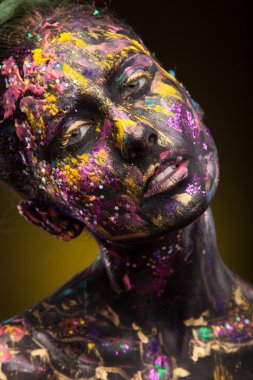 Yaratıcı yüz sanat kadınla