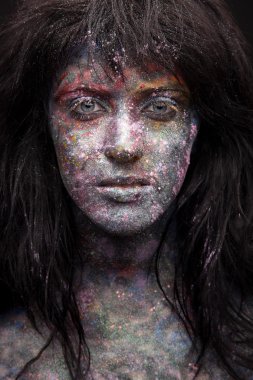 Renk kadın yüzü sanat