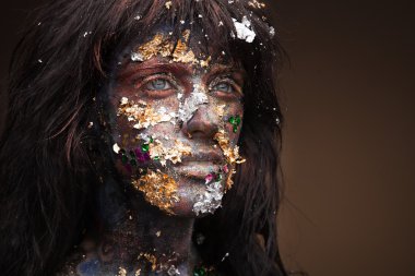 kadın renk yüz sanat