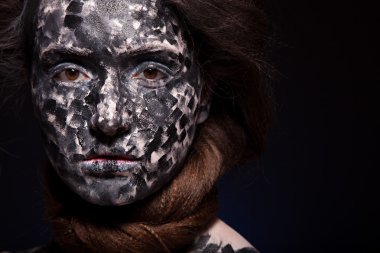 Kadın siyah yüz sanat