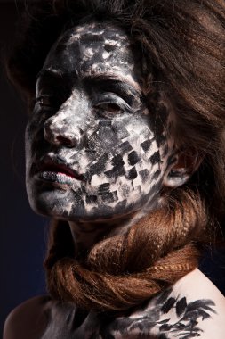Kadın siyah yüz sanat