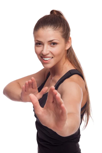 Athletic woman exercising — Stock Photo, Image