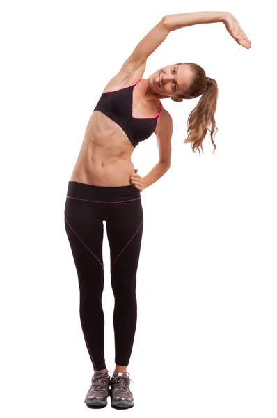 Chica haciendo ejercicio de estiramiento de yoga —  Fotos de Stock