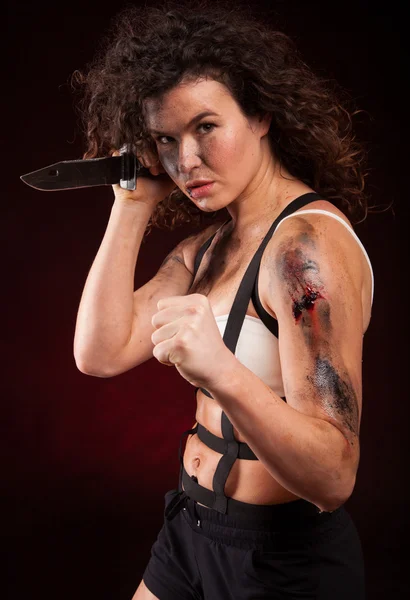 Strong female killer — Stock Photo, Image