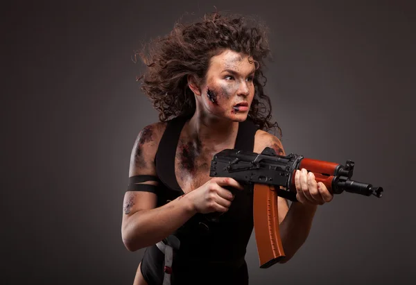 Strong female killer — Stock Photo, Image