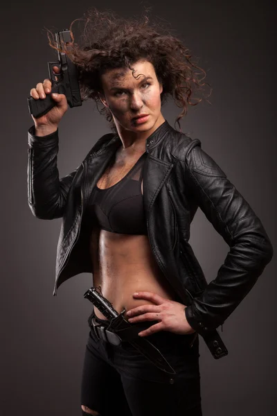 Strong female killer — Stock Photo, Image