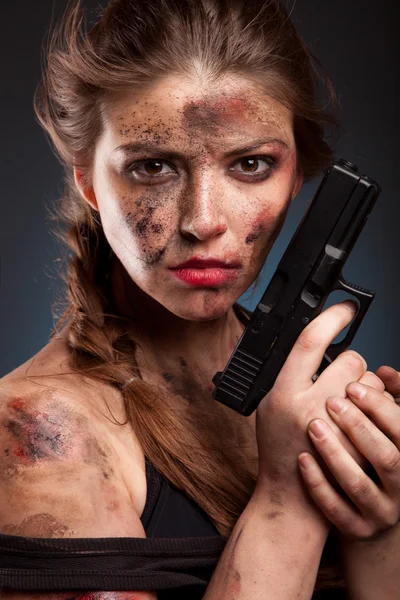 Güçlü kadın katil — Stok fotoğraf