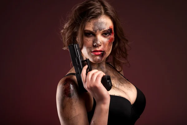 Strong female killer — Stock Photo, Image