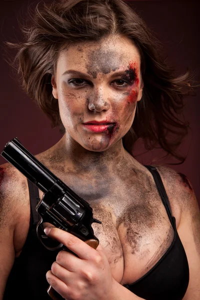Strong female killer — Stock Photo, Image