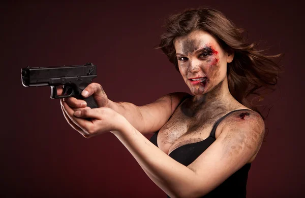 Strong female killer — Stock Photo, Image