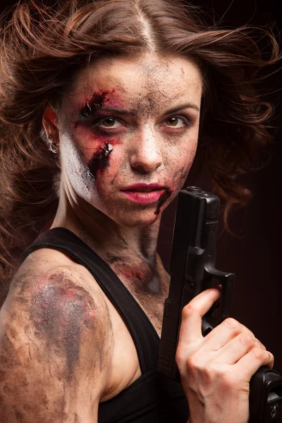 Strong female killer — Stock Photo, Image