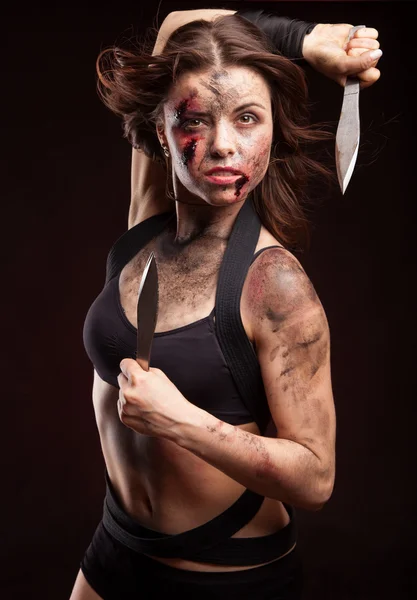 Strong female killer — Stock Photo, Image