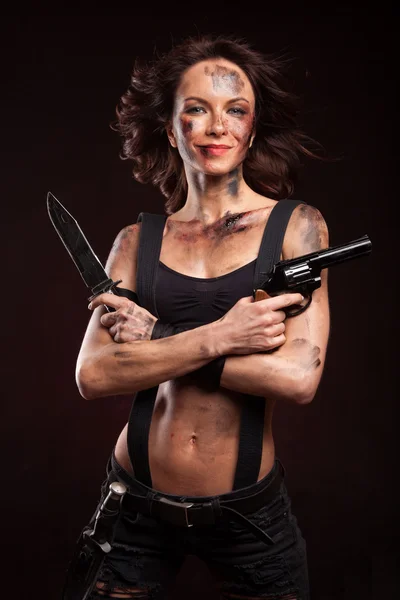 Strong female killer — Stock Photo, Image