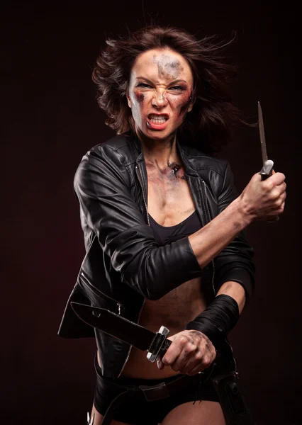 Strong female killer — Stock Photo, Image