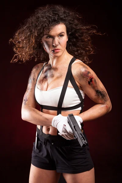 Strong female killer — Stock Photo, Image