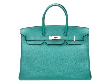 Yeşil deri bayan çanta