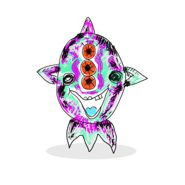 üç gözlü roket canavar