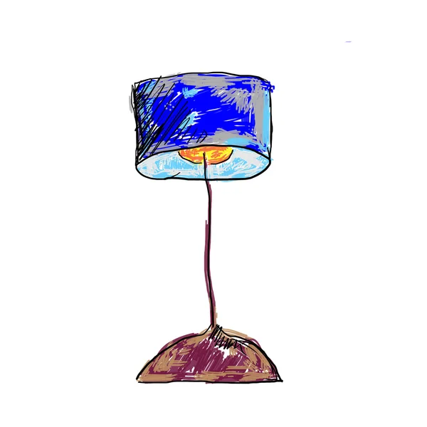 Ilustração dos desenhos animados lâmpada — Fotografia de Stock