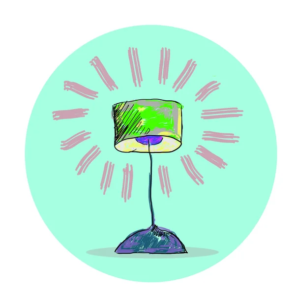 Lamp cartoon afbeelding — Stockfoto