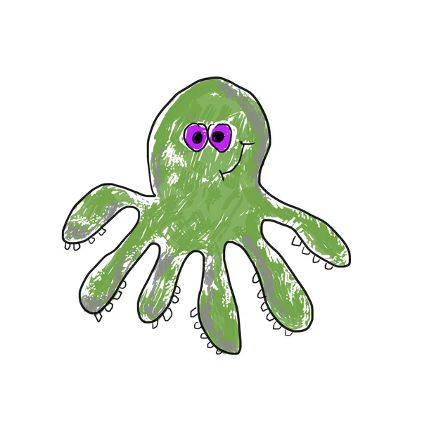 Bonito Octopus Ilustração — Fotografia de Stock