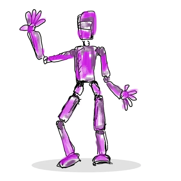 Cartoon dancing robot — Stock Photo, Image