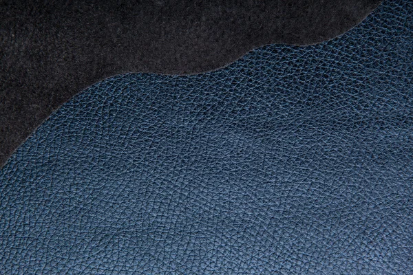Texture en cuir bleu pour l'arrière-plan avec espace pour texte simple — Photo
