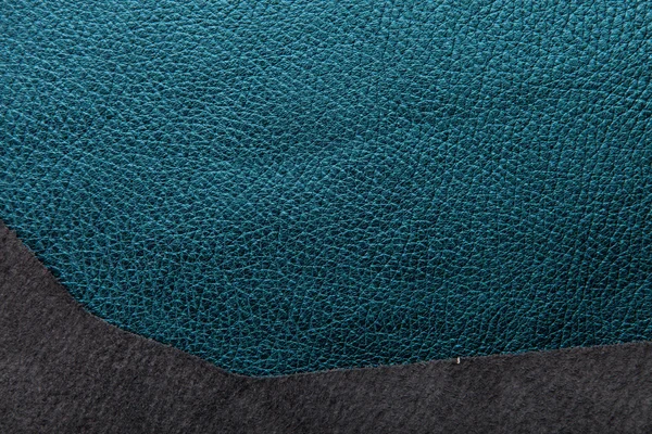 Blå läder texture för bakgrund med plats för enkel text — Stockfoto