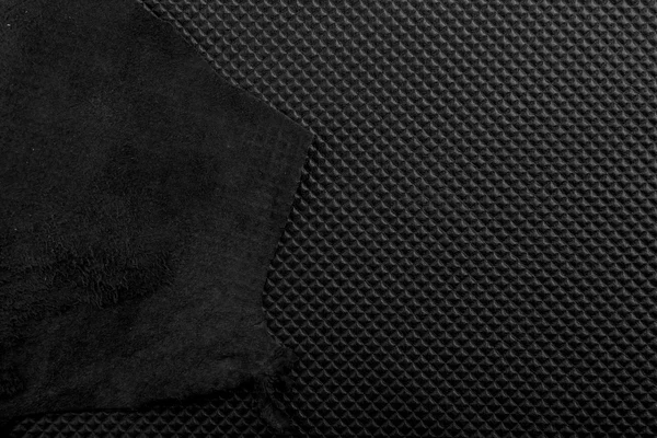 Black leather texture background — Stock Photo, Image