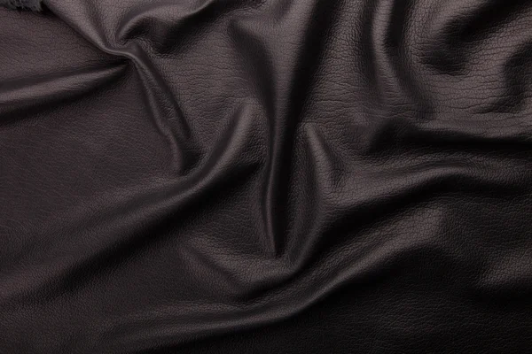 Black leather texture background — Stock Photo, Image
