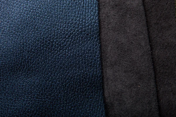 蓝色皮革纹理背景，简单的文本的空间 — 图库照片