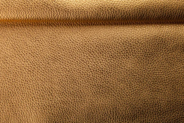 Golden Glossy Artificial Leather Background — Stock Photo, Image