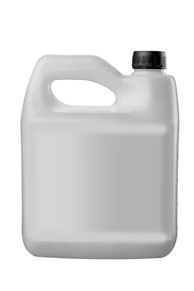 Plastic jerrycan geïsoleerd op witte achtergrond. — Stockfoto