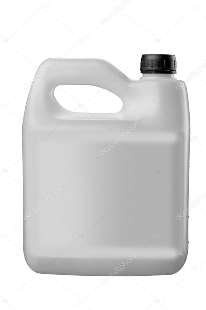 plastic jerrycan isolated on white background.