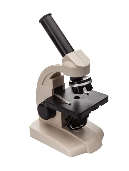 Mikroskop isolerad på vit bakgrund — Stockfoto