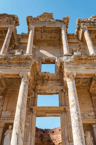 Bibliotheek Van Celsus Oude Stad Efeze Turkije Efeze Staat Unesco — Stockfoto