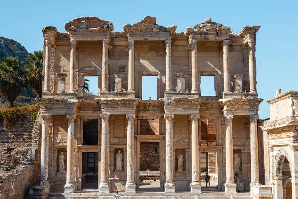 Ephesus Taki Celsus Kütüphanesi Türkiye Iyi Çekim — Stok fotoğraf