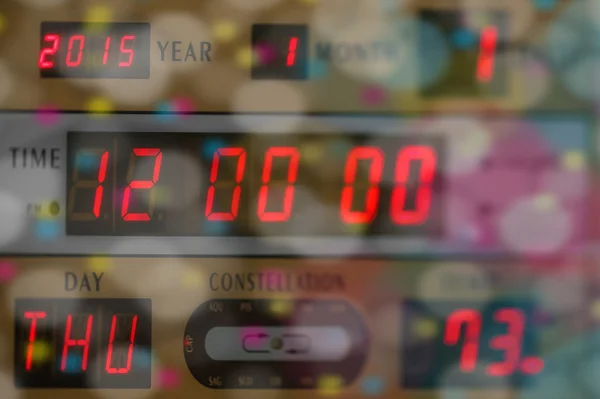 2015 gott nytt år en bakgrund med digital timmar — Stockfoto